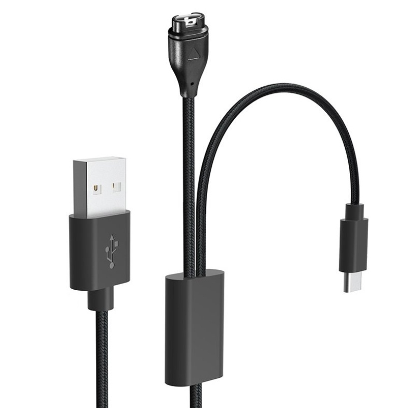 Tactical USB Nabíjecí a Datový Kabel 2v1 pro Garmin Fenix 7 + USB-C