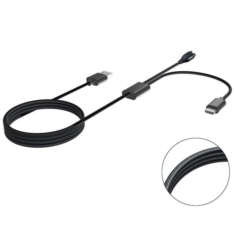 Tactical USB Nabíjecí a Datový Kabel 2v1 pro Garmin Fenix 7 + USB-C