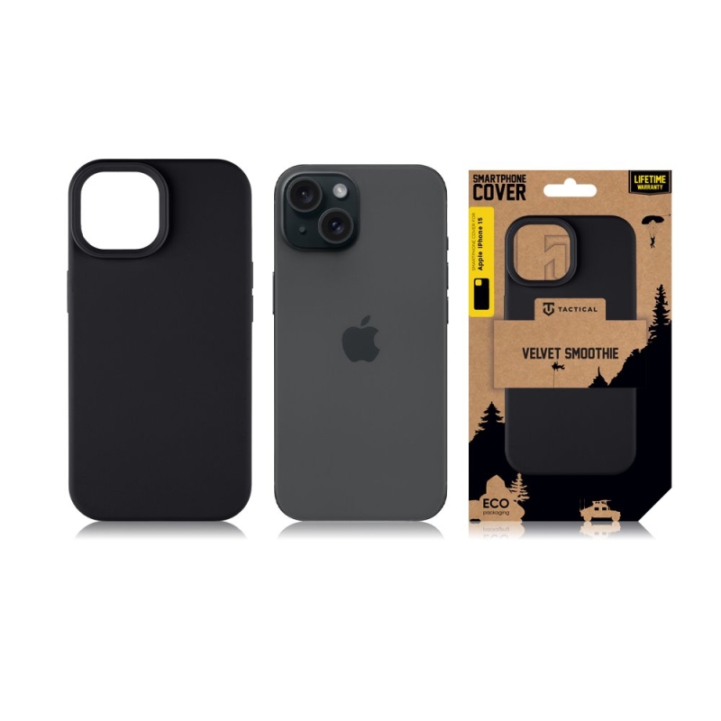 Tactical Velvet Smoothie Kryt pro Apple iPhone 15 Asphalt