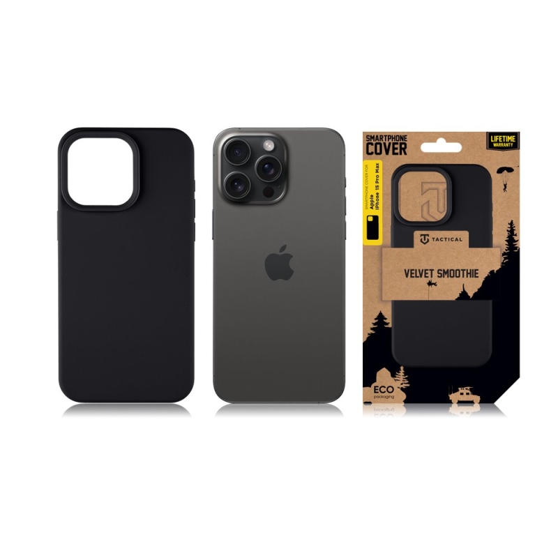 Tactical Velvet Smoothie Kryt pro Apple iPhone 15 Pro Max Asphalt