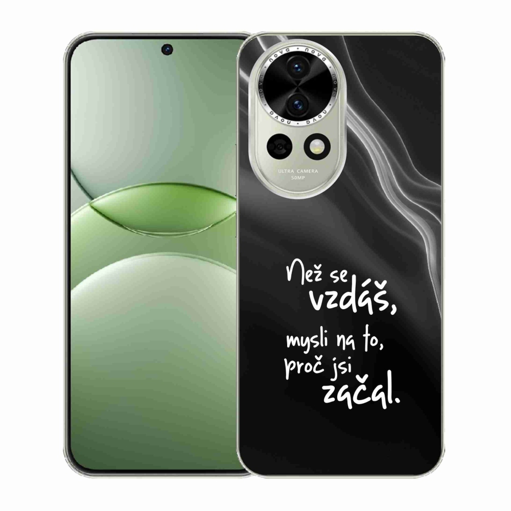 Gelový kryt mmCase na Huawei Nova 13 5G - citát 2 černé pozadí