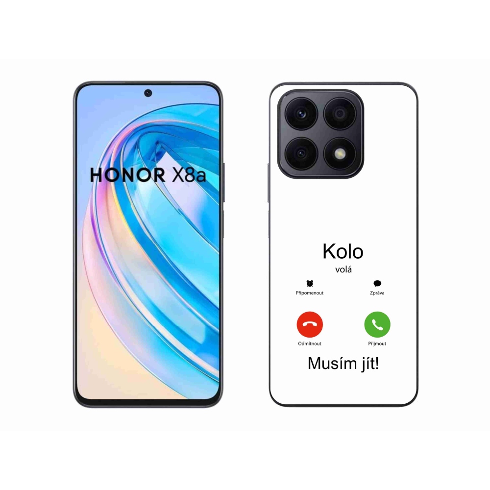 Gelový kryt mmCase na Honor X8a - kolo volá bílé pozadí