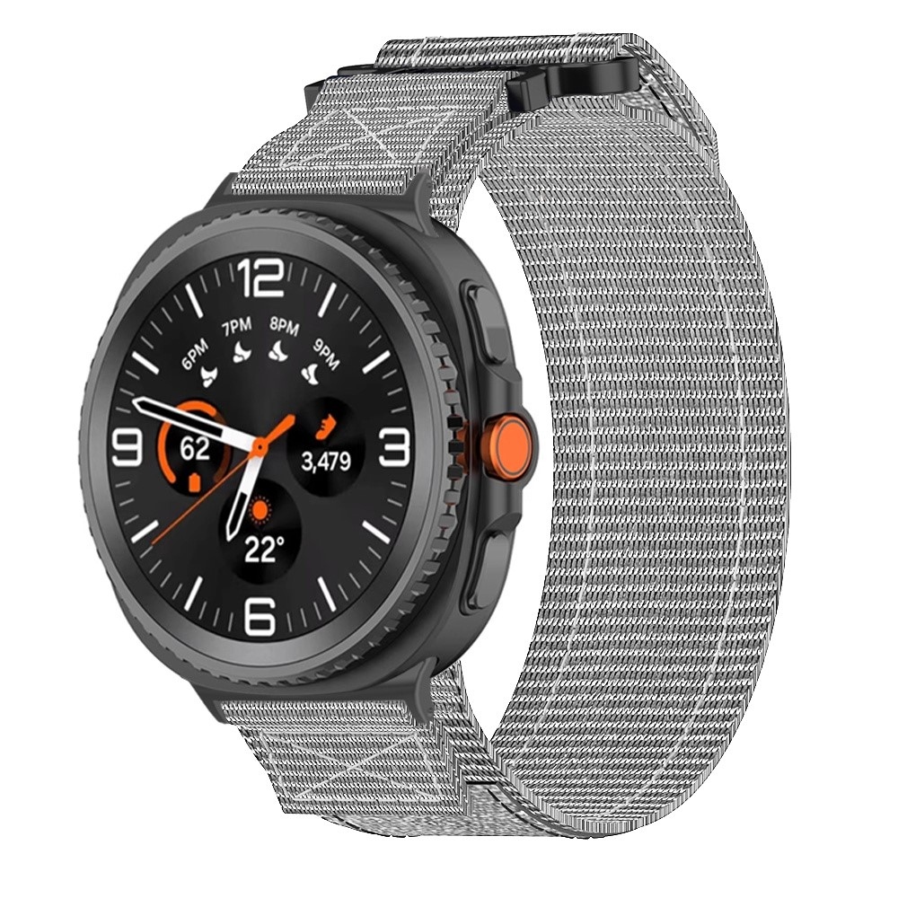 Tape nylonový řemínek na Samsung Galaxy Watch8 Classic 46mm/Watch8 44mm/40mm - šedý