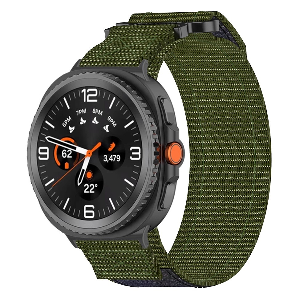 Tape nylonový řemínek na Samsung Galaxy Watch8 Classic 46mm/Watch8 44mm/40mm - zelený