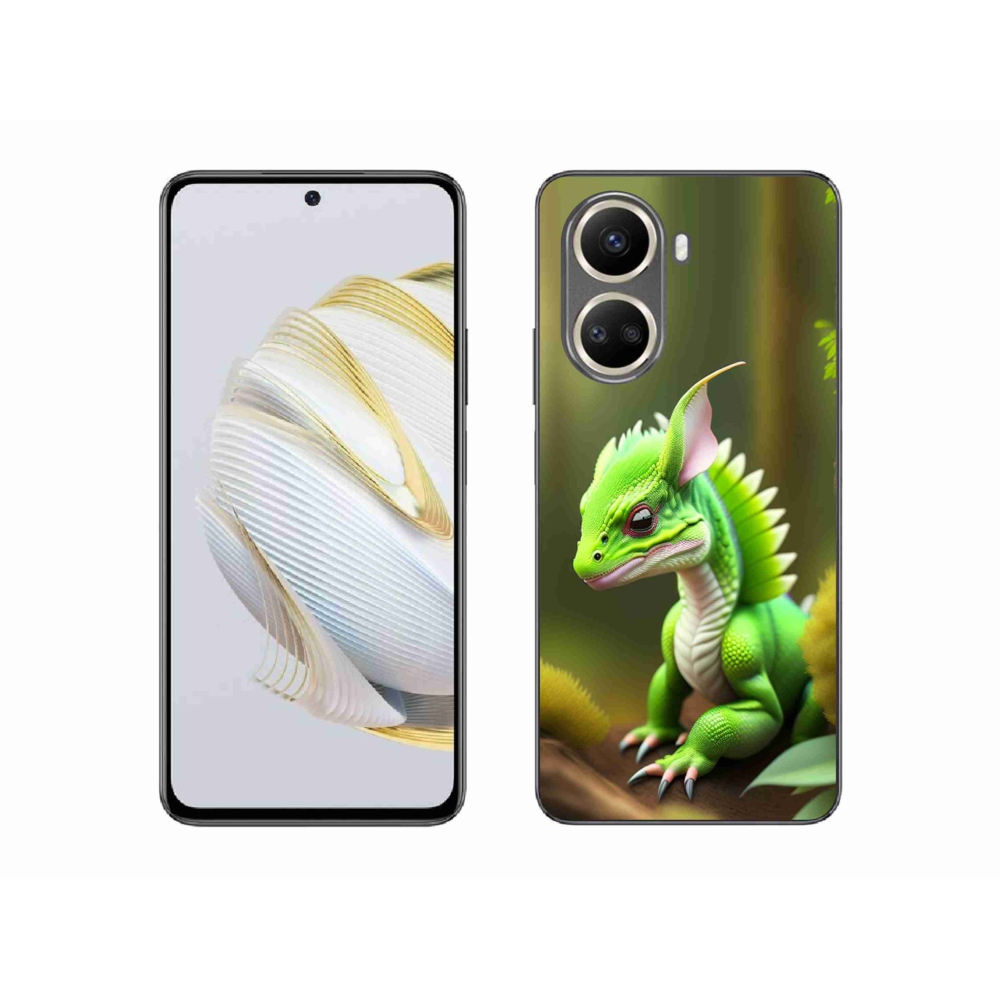 Gelový kryt mmCase na Huawei Nova 10 SE - zelený dráček