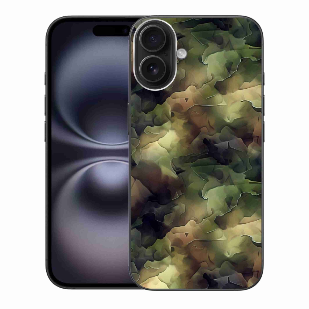 Gelový kryt mmCase na iPhone 16 Plus - maskáčový vzor 10