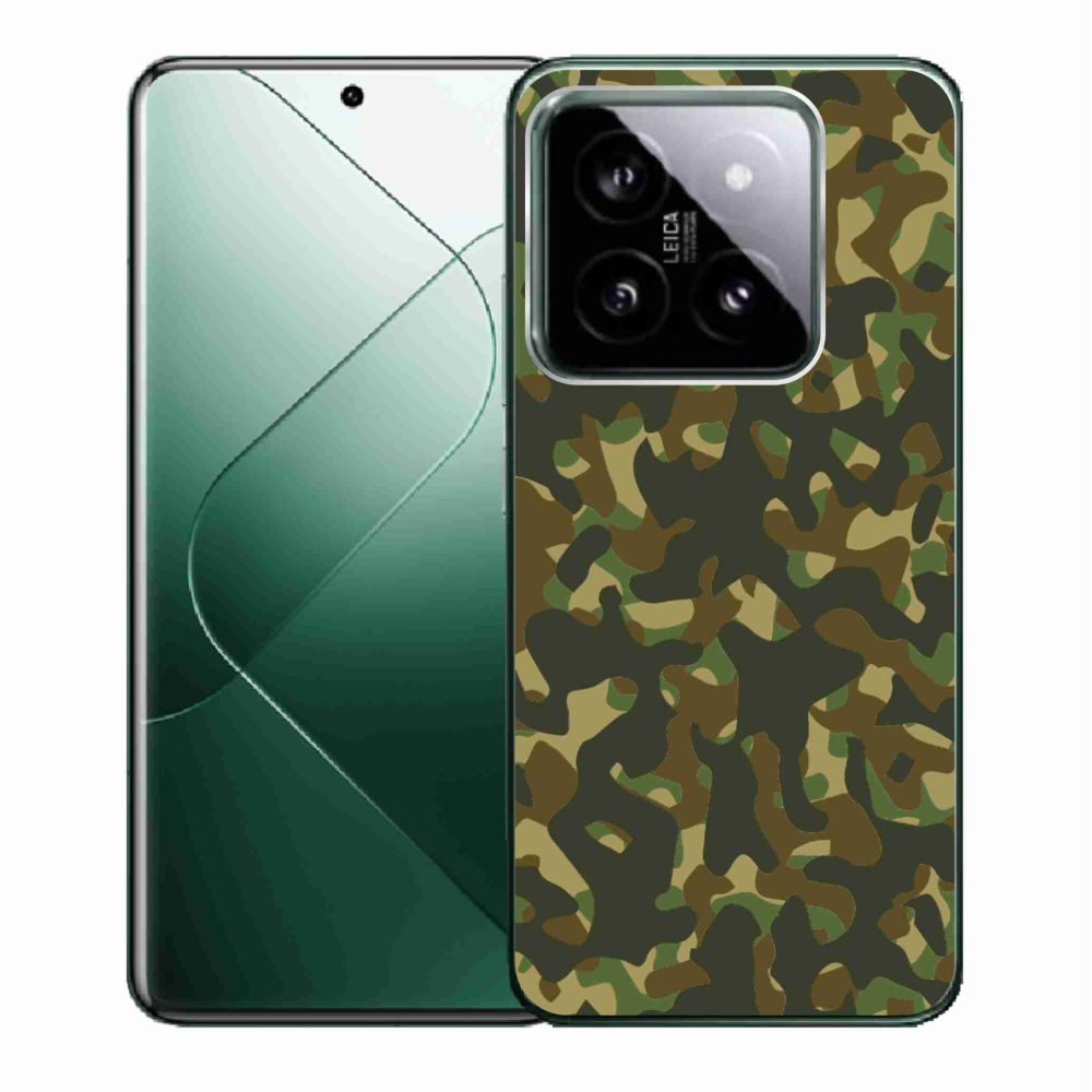 Gelový kryt mmCase na Xiaomi 14 - maskáčový vzor 1