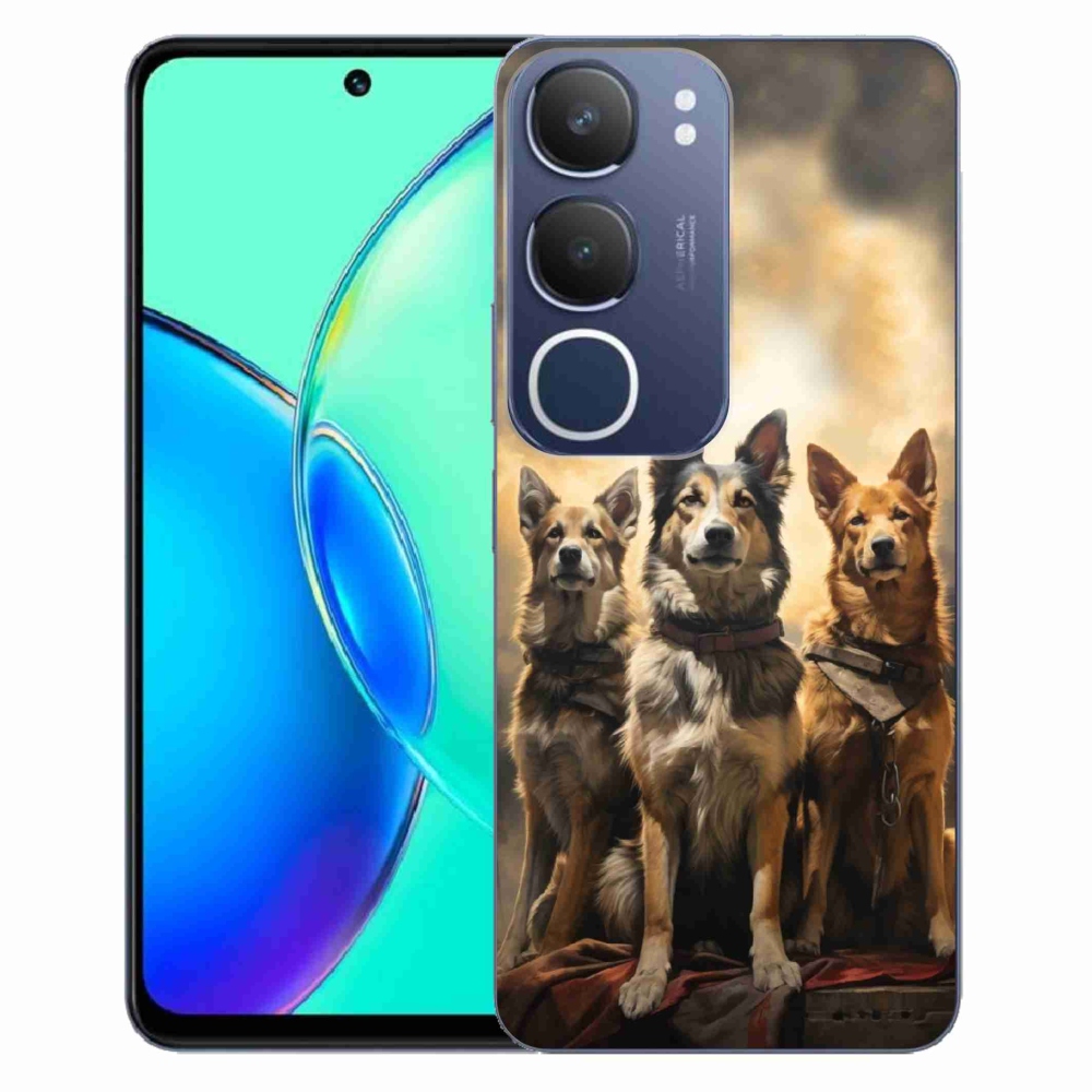 Gelový kryt mmCase na Vivo Y19s - tři psi