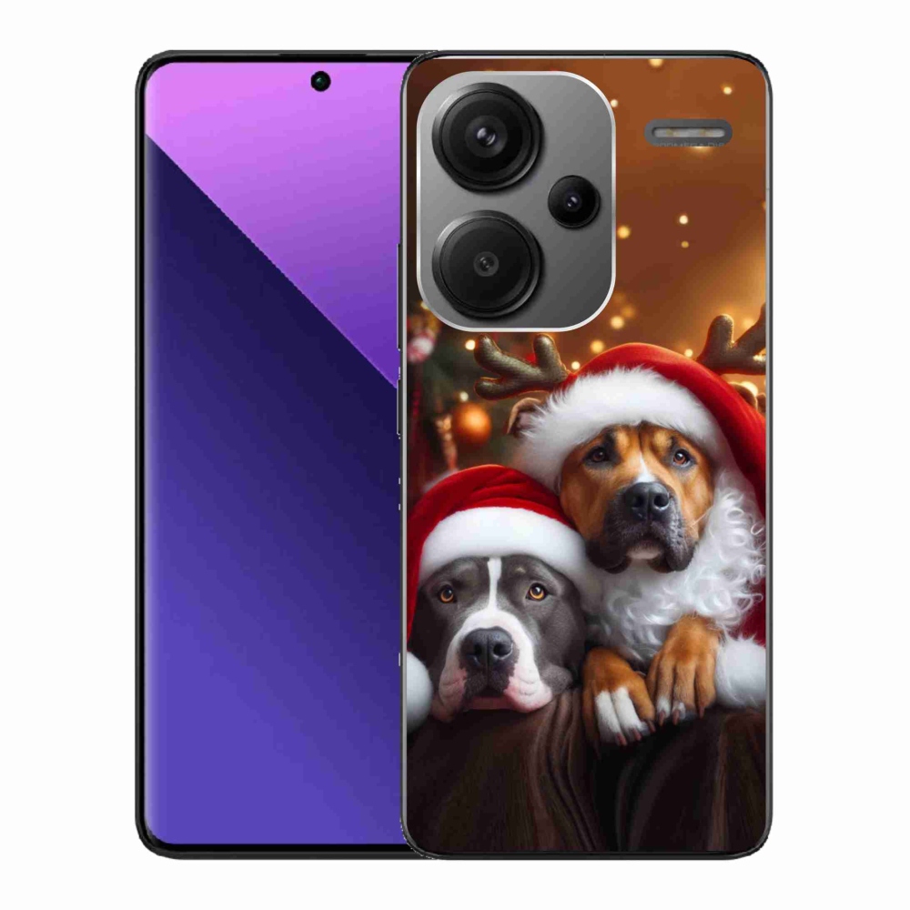 Gelový kryt mmCase na Xiaomi Redmi Note 13 Pro+ 5G - vánoční psi