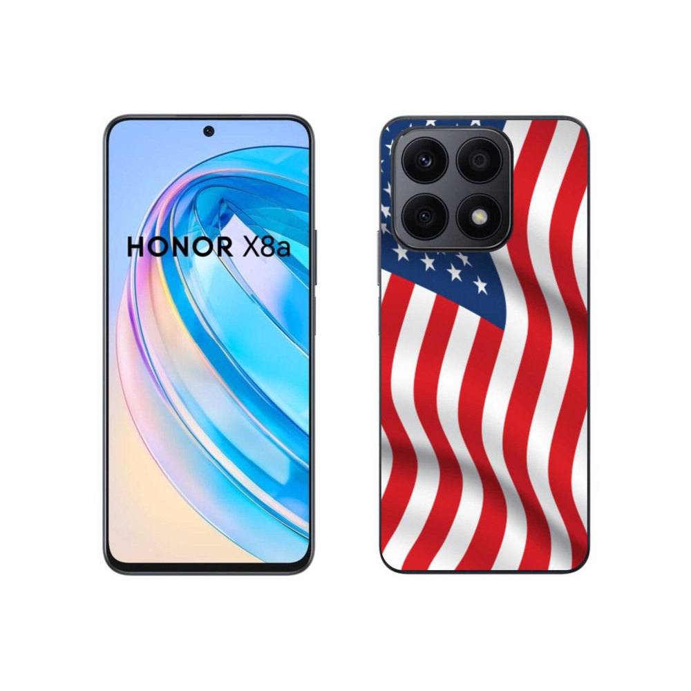 Gelový kryt mmCase na mobil Honor X8a - USA vlajka
