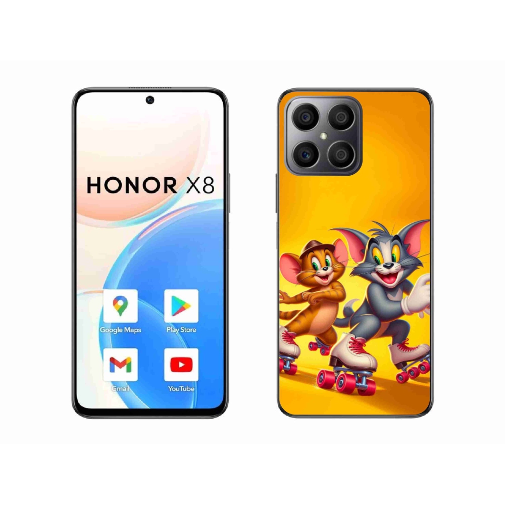 Gelový kryt mmCase na Honor X8 4G - tom a jerry