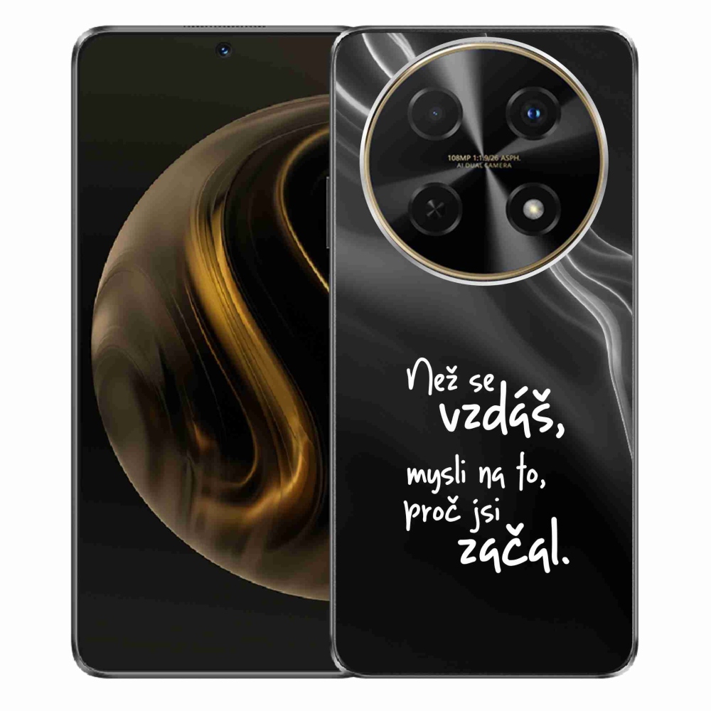 Gelový kryt mmCase na Huawei Nova 12i - citát 2 černé pozadí
