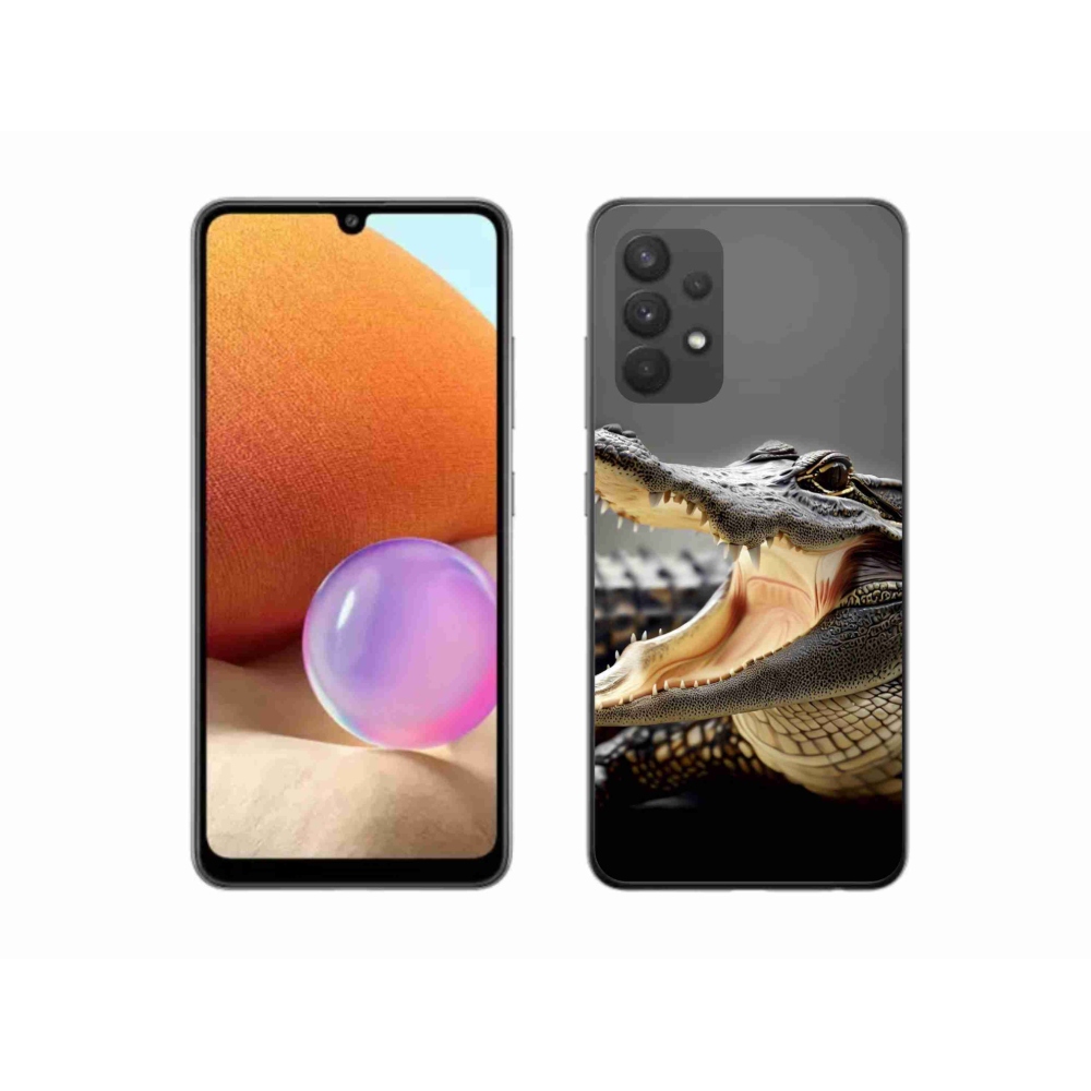 Gelový kryt mmCase na Samsung Galaxy A32 4G - krokodýl