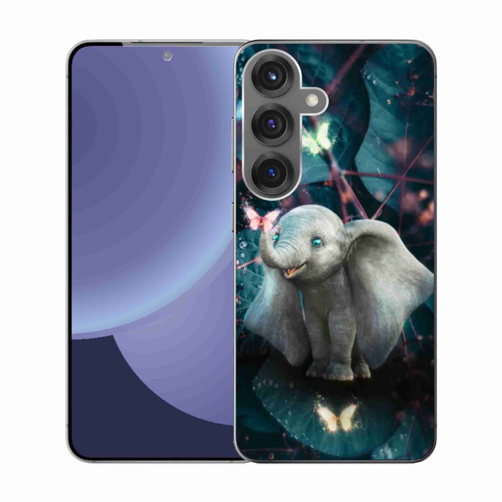 Gelový kryt mmCase na Samsung Galaxy S25 - roztomilý slon