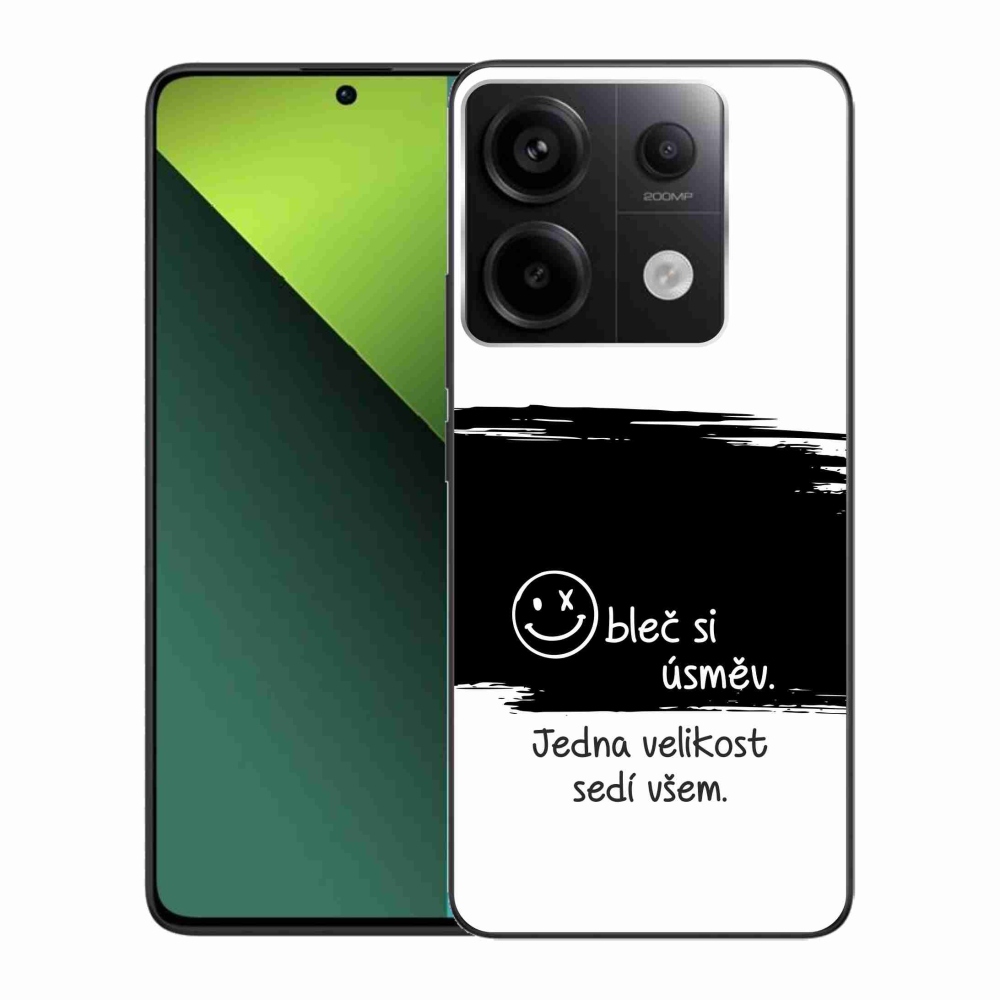 Gelový kryt mmCase na Xiaomi Redmi Note 13 Pro 5G/Poco X6 5G - vtipný text 8 černobílé pozadí