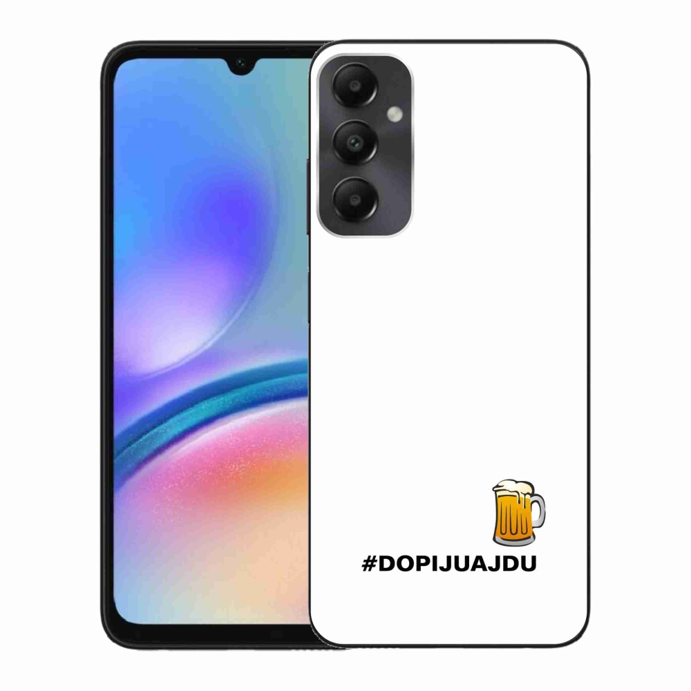 Gelový kryt mmCase na Samsung Galaxy A05s - pivní motiv 1 bílé pozadí