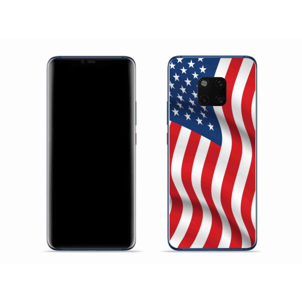 Gelový kryt mmCase na mobil Huawei Mate 20 Pro - USA vlajka