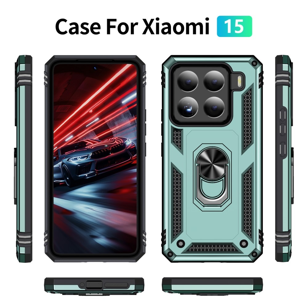 Rings odolný kryt na Xiaomi 15 - zelený