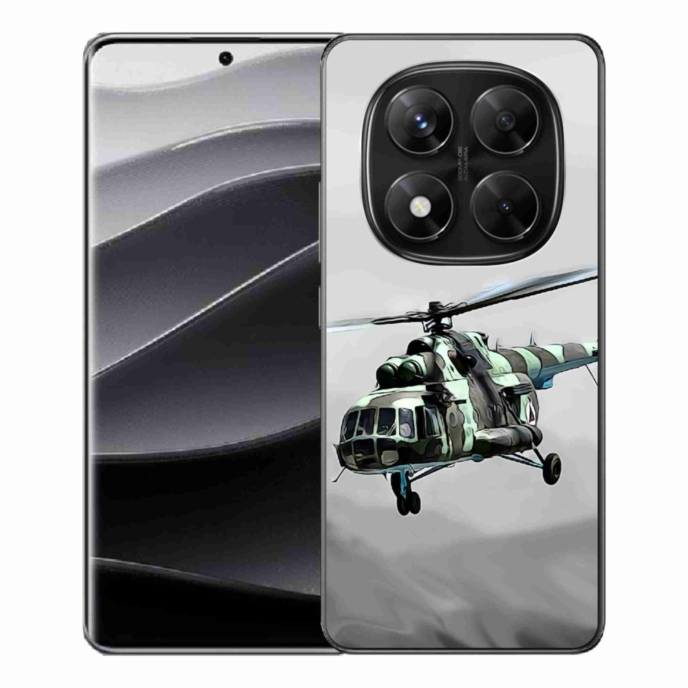 Gelový kryt mmCase na Xiaomi Redmi Note 14 Pro 5G/Poco X7 5G - vojenský vrtulník