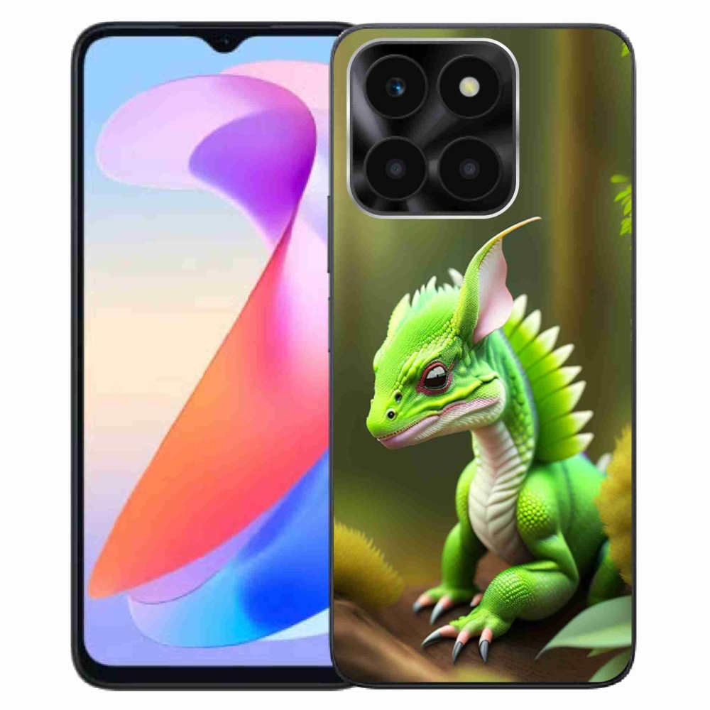 Gelový kryt mmCase na Honor X6a - zelený dráček