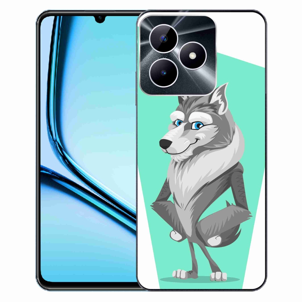 Gelový kryt mmCase na Realme Note 50 - kreslený vlk