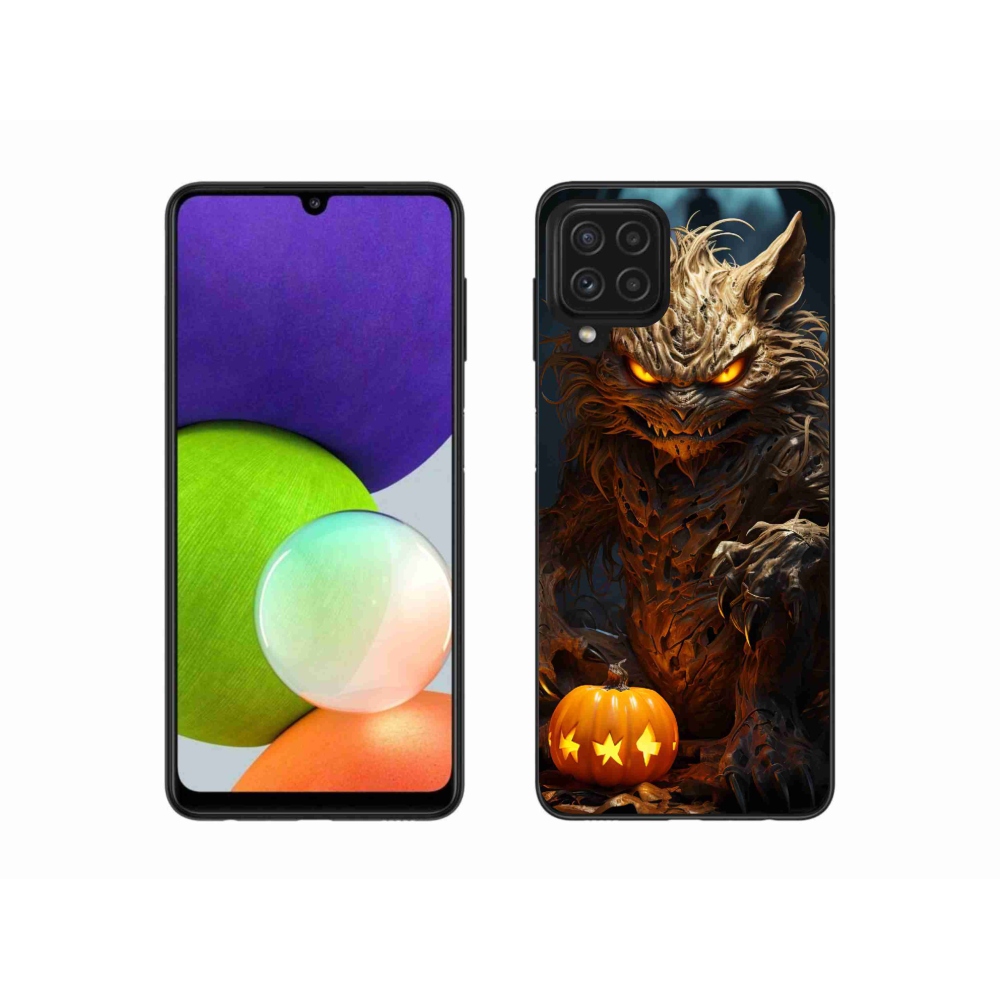 Gelový kryt mmCase na Samsung Galaxy A22 4G - halloweenská příšera