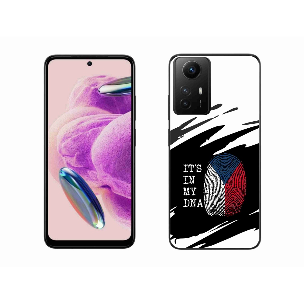 Gelový kryt mmCase na Xiaomi Redmi Note 12S - vlajka otisk prstu černobílé pozadí