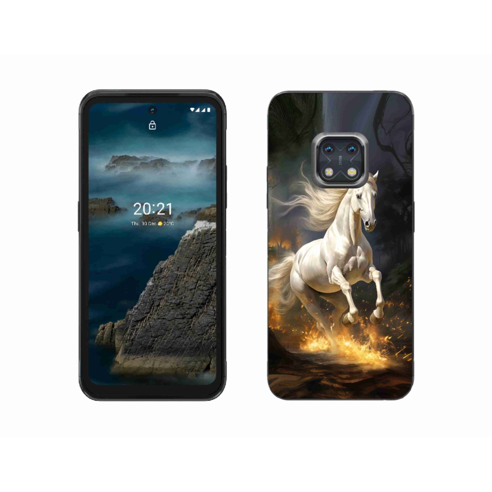 Gelový kryt mmCase na Nokia XR20 - bílý kůň 2