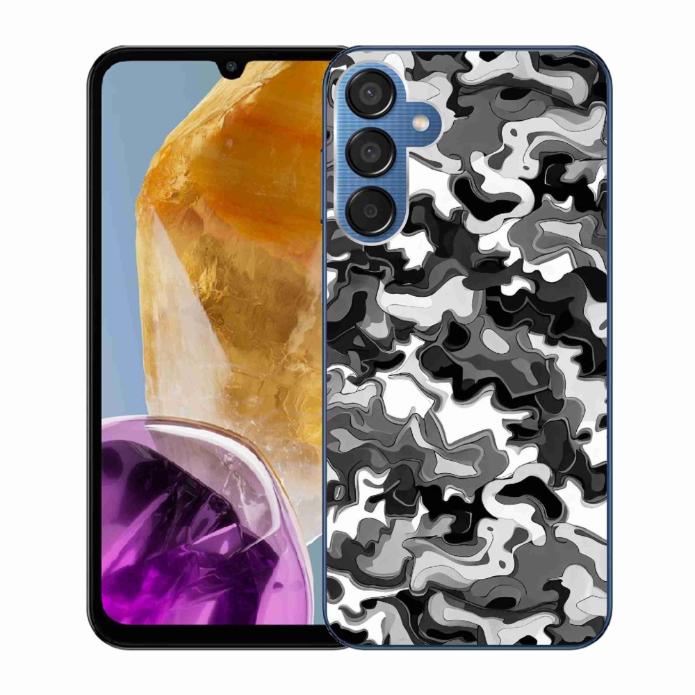 Gelový kryt mmCase na Samsung Galaxy M15 5G - maskáčový vzor 3
