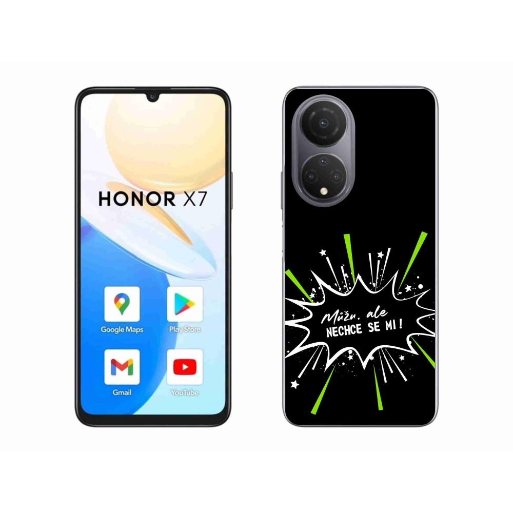 Gelový kryt mmCase na Honor X7 - vtipný text 11 černé pozadí