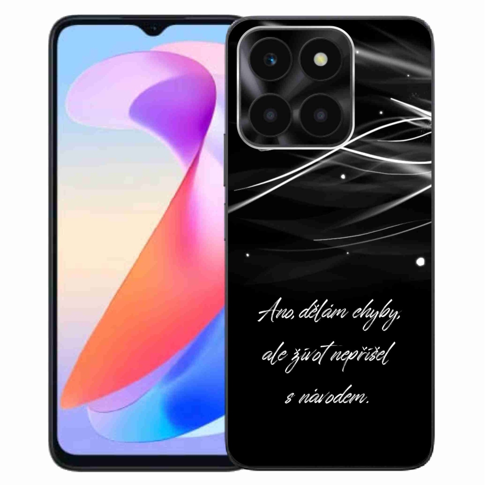 Gelový kryt mmCase na Honor X6a - citát černé pozadí