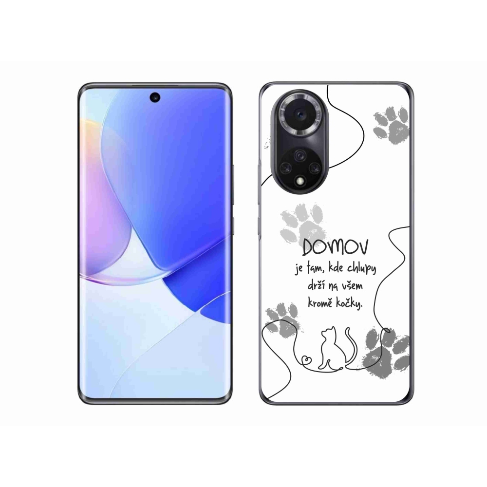 Gelový kryt mmCase na Honor 50 - kočičí motiv bílé pozadí