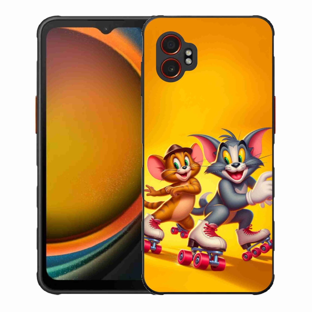 Gelový kryt mmCase na Samsung Galaxy Xcover 7 Pro - tom a jerry