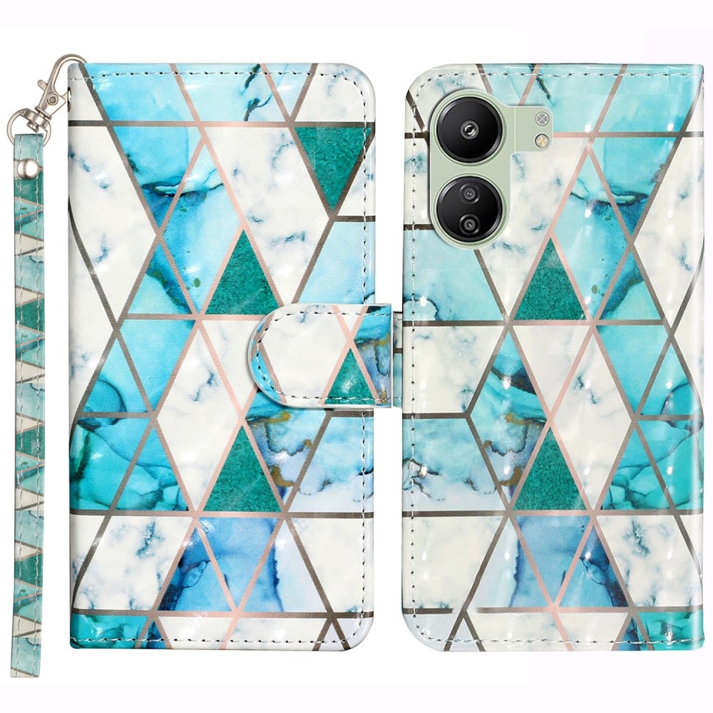 Decor knížkové pouzdro pro Xiaomi Poco C65/Redmi 13C - kamenný vzor