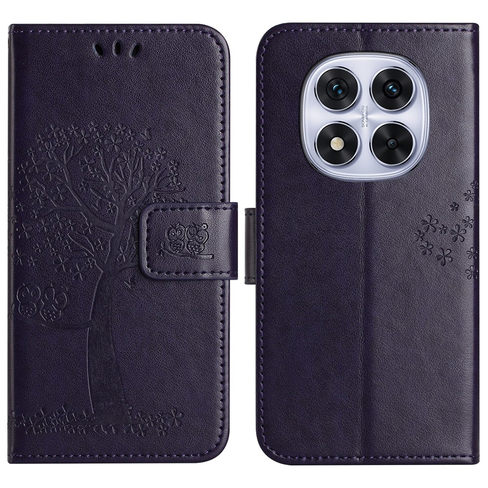 Tree knížkové pouzdro na Xiaomi Redmi Note 14 Pro 5G/Poco X7 5G/Note 14 Pro+ 5G - tmavěfialové