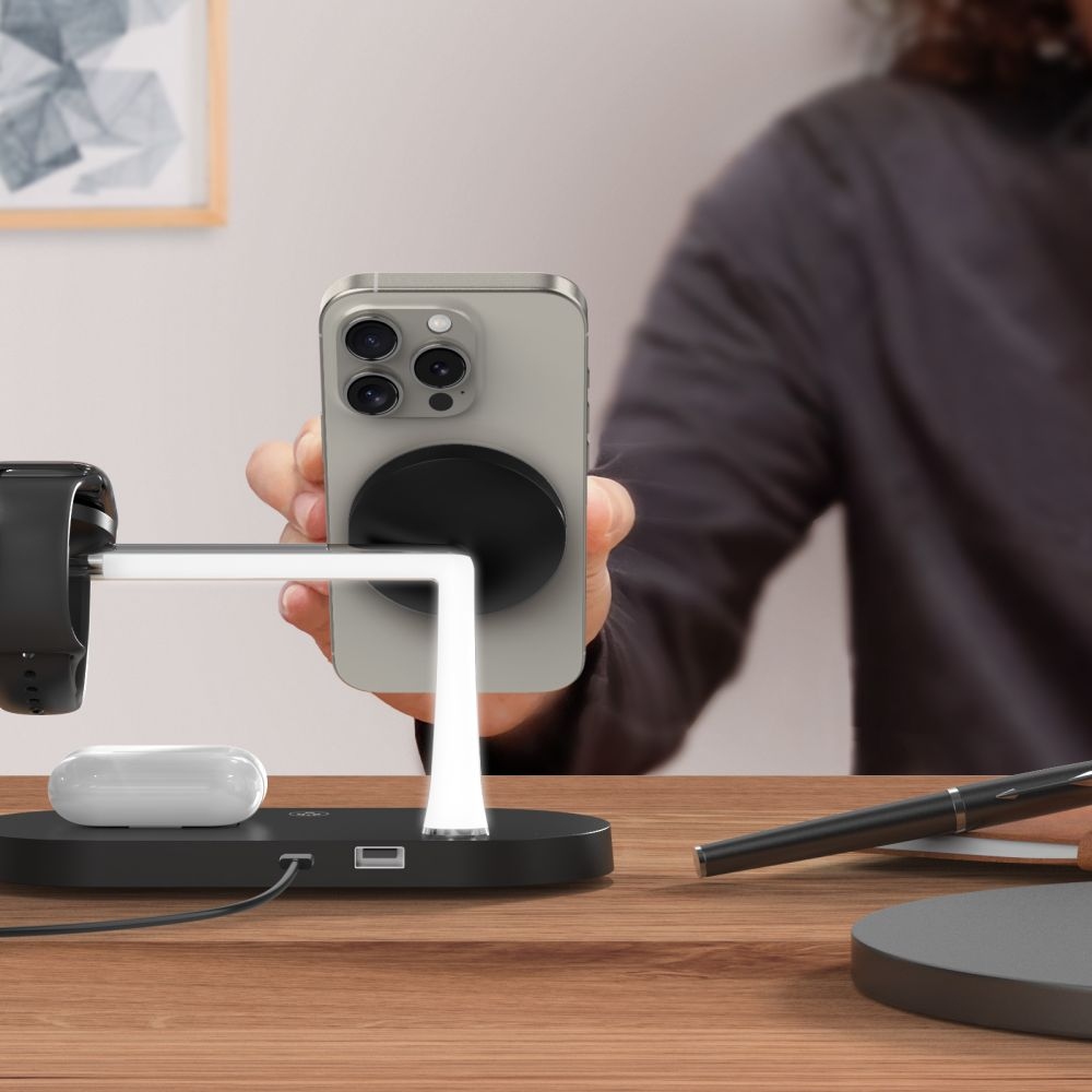 Tech-Protect A12 3v1 nabíjecí stojánek - černý