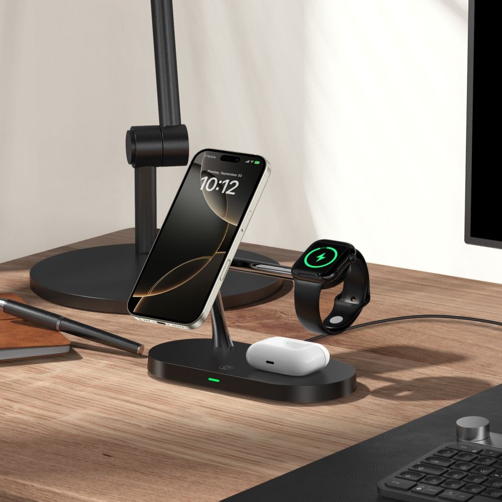 Tech-Protect A12 3v1 nabíjecí stojánek - černý