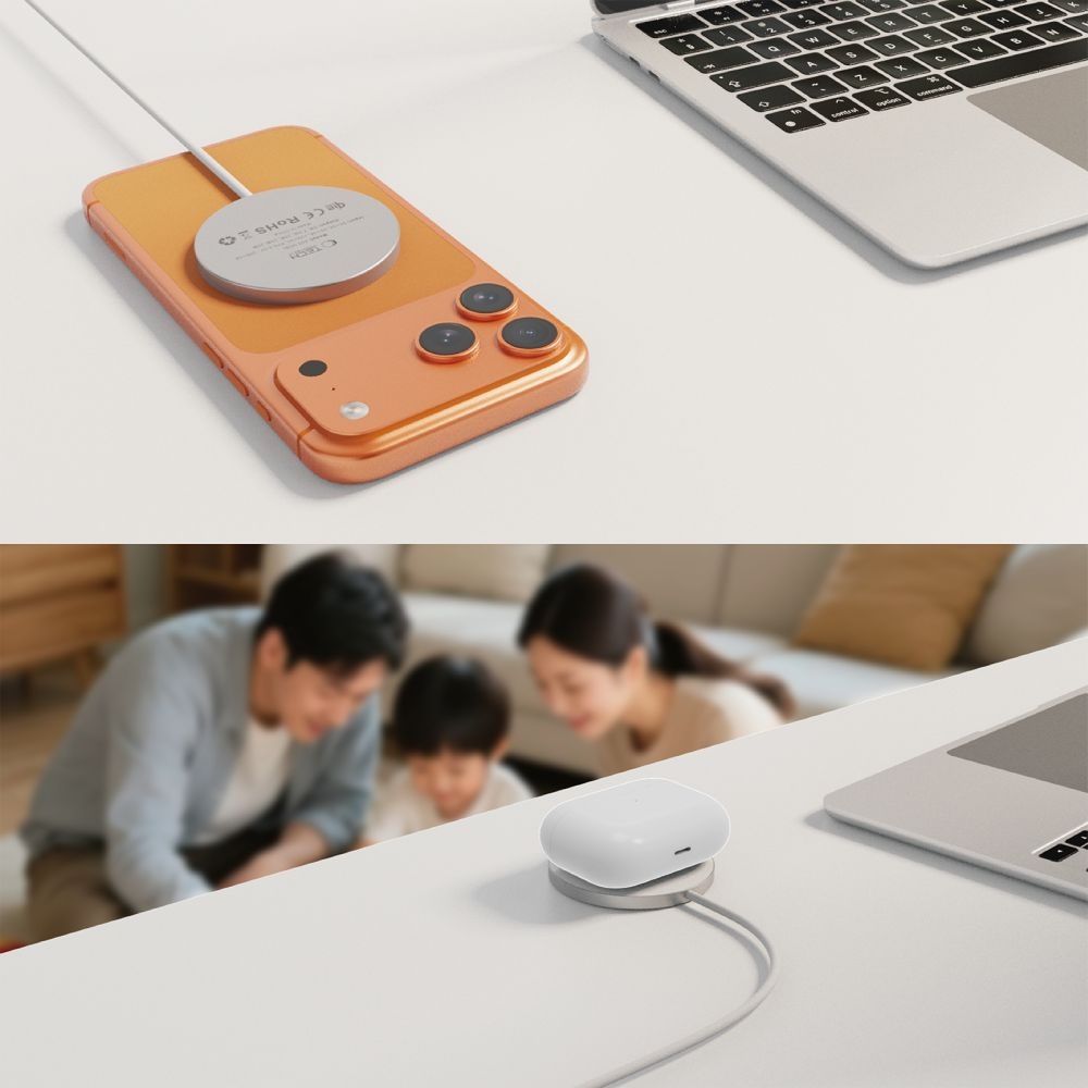 Tech-Protect bezdrátová nabíječka A50 Magnetic MagSafe 25W Qi2.2 - bílá