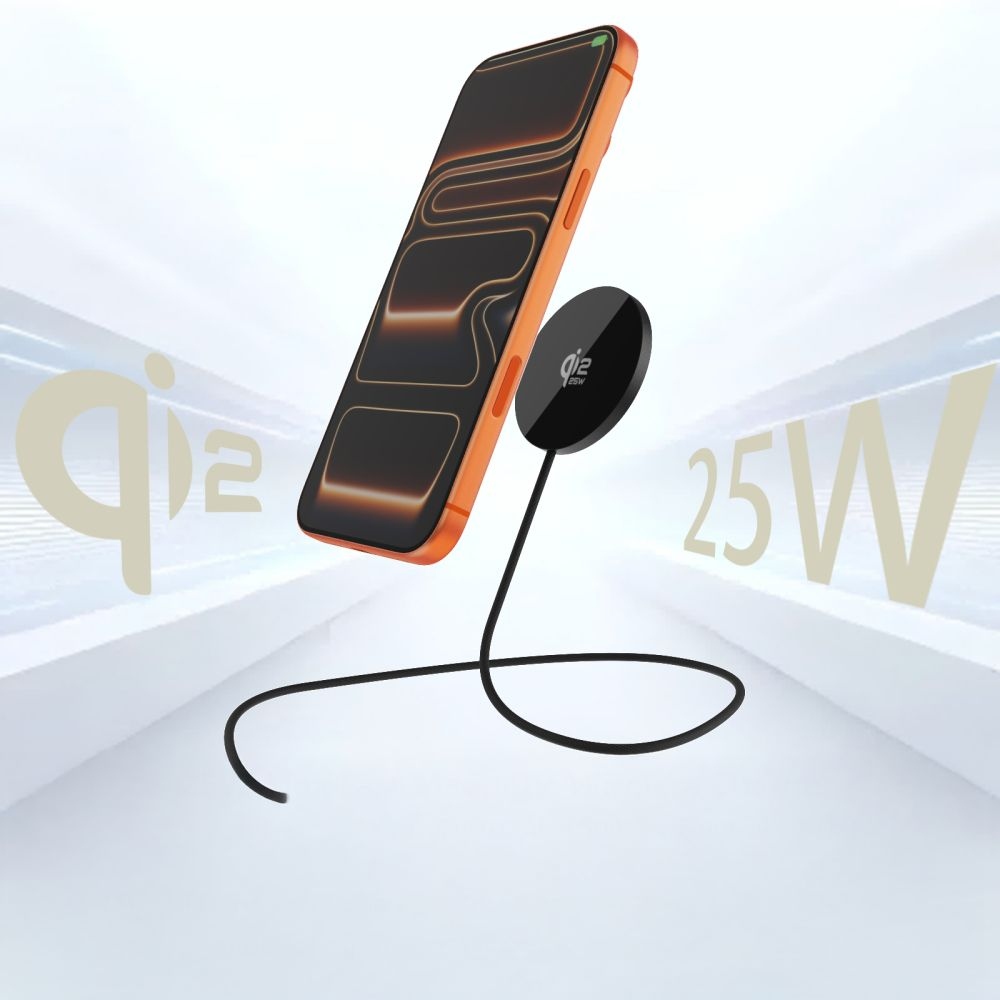 Tech-Protect bezdrátová nabíječka A50 Magnetic MagSafe 25W Qi2.2 - černá