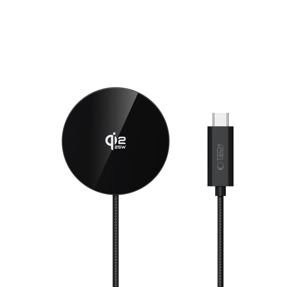 Tech-Protect bezdrátová nabíječka A50 Magnetic MagSafe 25W Qi2.2 - černá