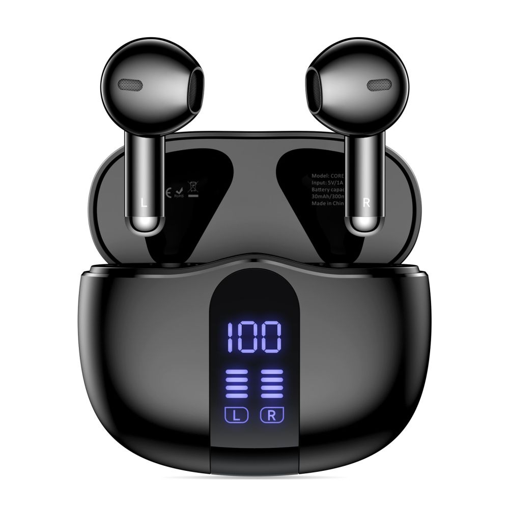 Tech-Protect bezdrátová sluchátka UltraBoost TWS Earphone Core G2  - černé