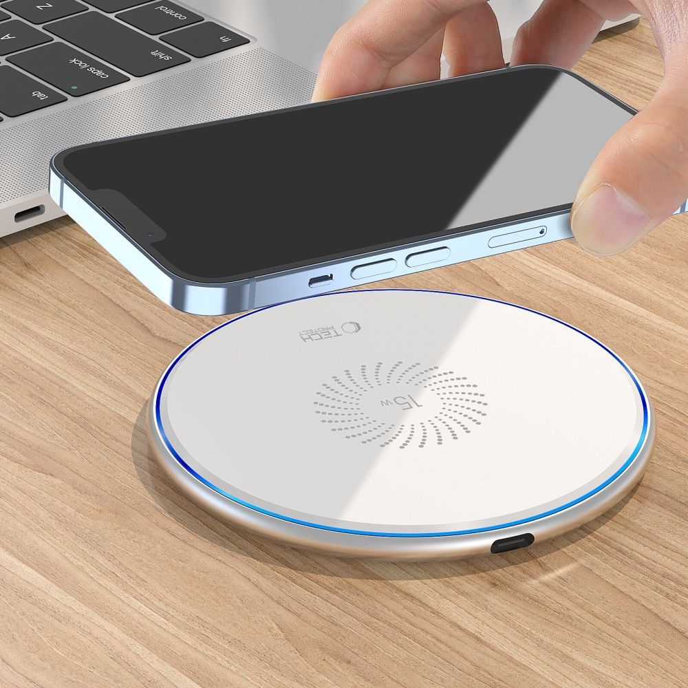 Tech-Protect C1 bezdrátová nabíječka 15W - bílá