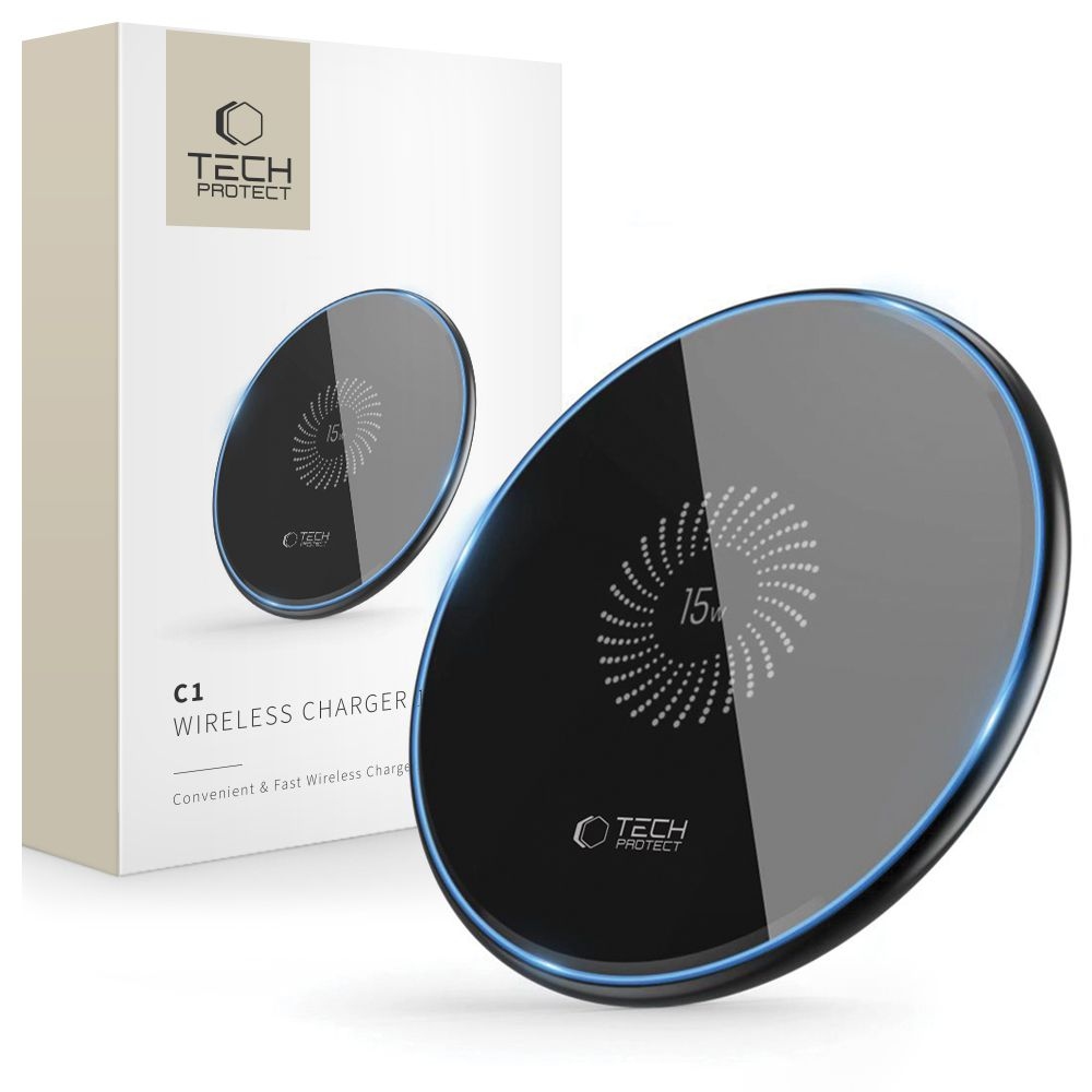 Tech-Protect C1 bezdrátová nabíječka 15W - černá