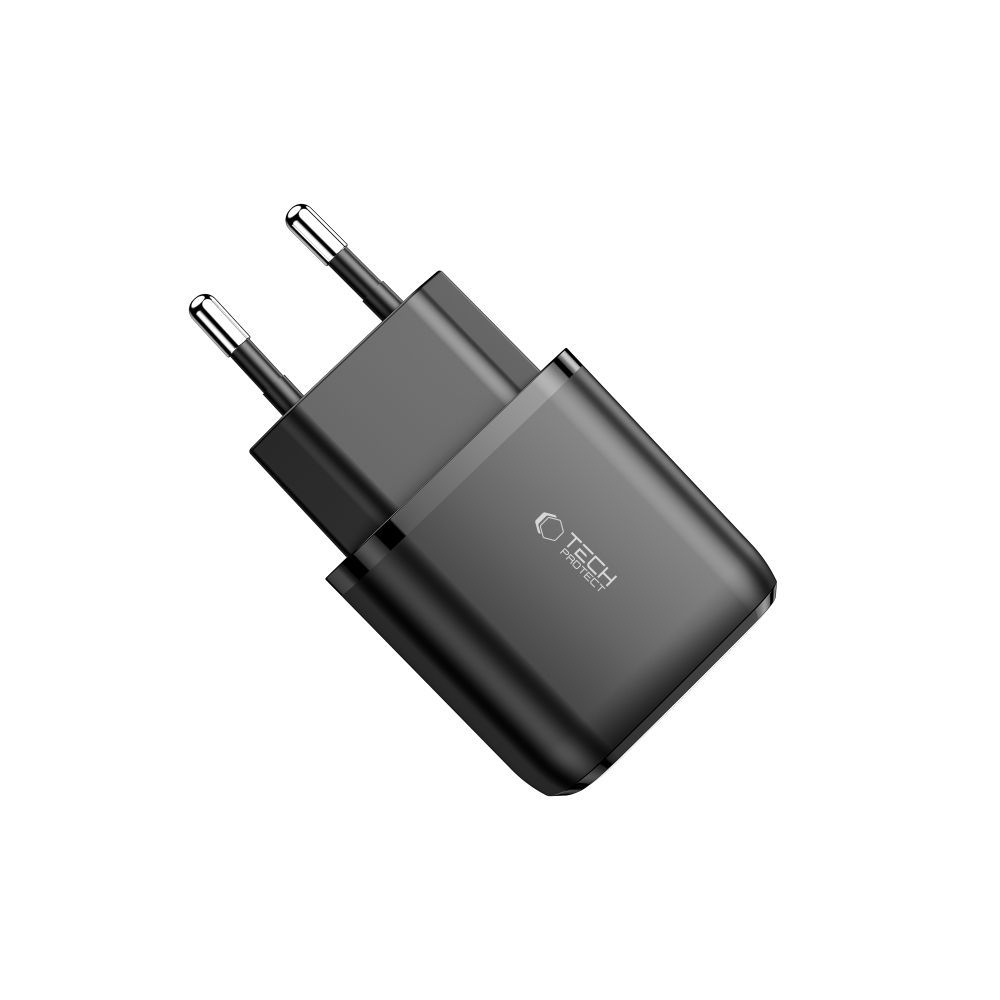 Tech-Protect C20W 2-portová nabíječka do sítě PD20W/QC3.0 - černá