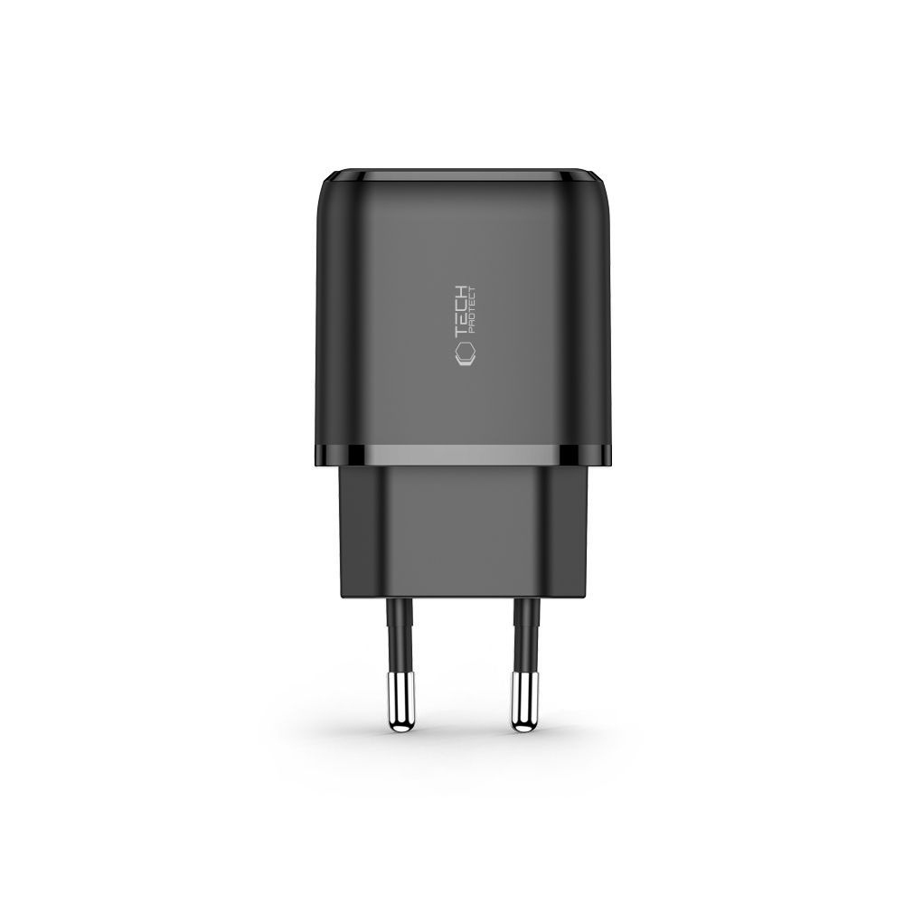 Tech-Protect C20W 2-portová nabíječka do sítě PD20W/QC3.0 - černá