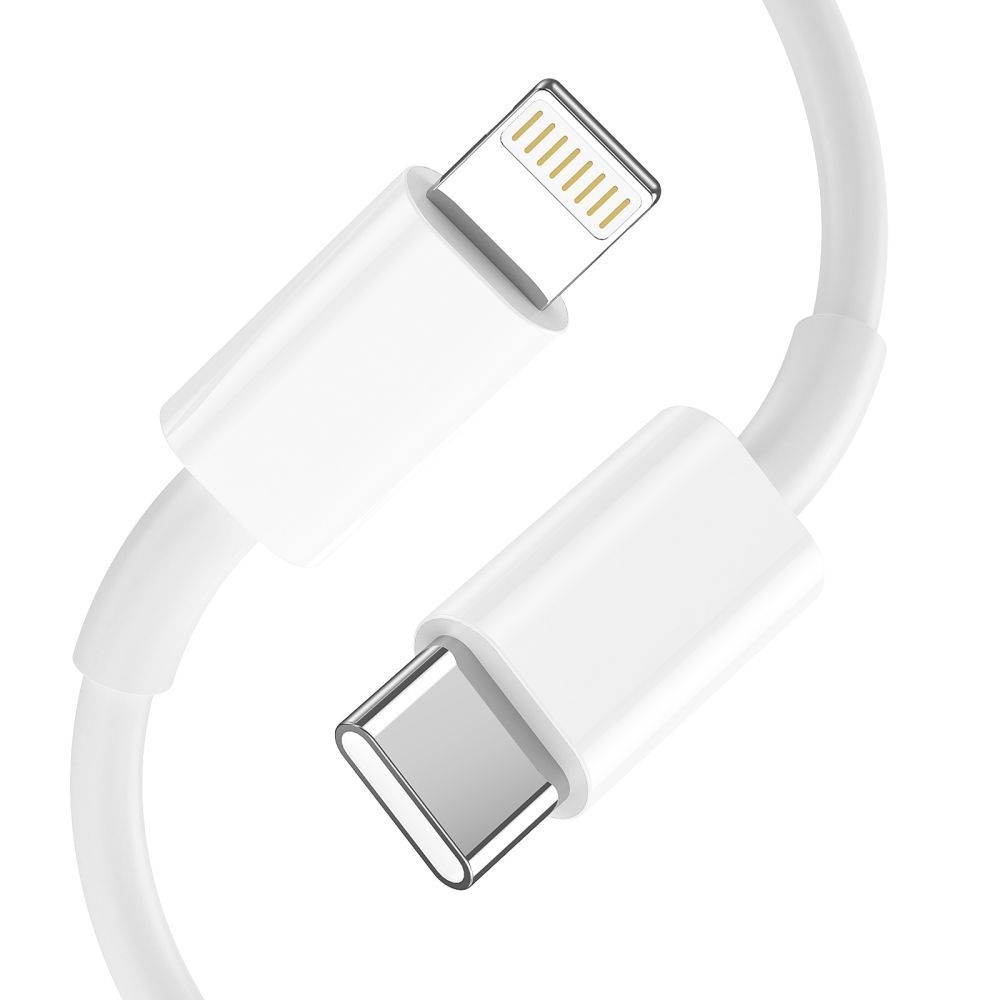 Tech-Protect C20W PD20W/QC3.0 2-portová nabíječka + USB-C / Lightning kabel - bílá