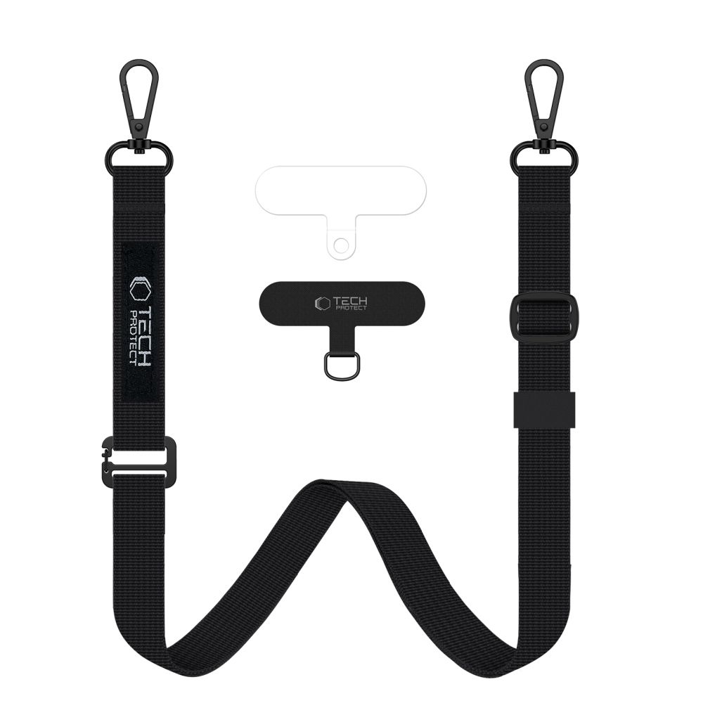 Tech-Protect C6S Rope CrossBody šňůrka/popruh na mobil - černý