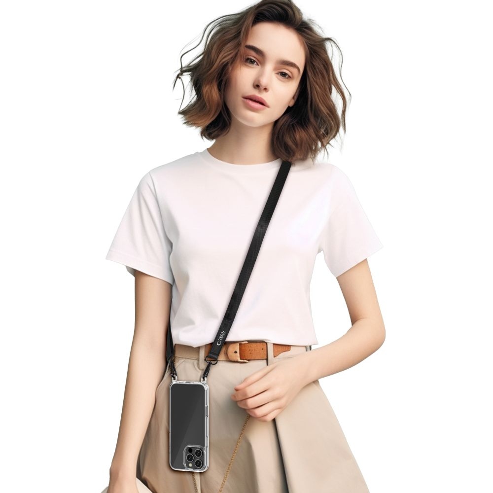 Tech-Protect C6S Rope CrossBody šňůrka/popruh na mobil - černý