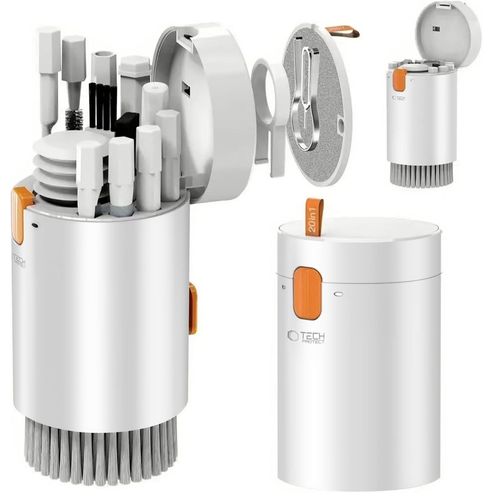 Tech-Protect CS01 čisticí sada 20v1 pro elektroniku - bílá