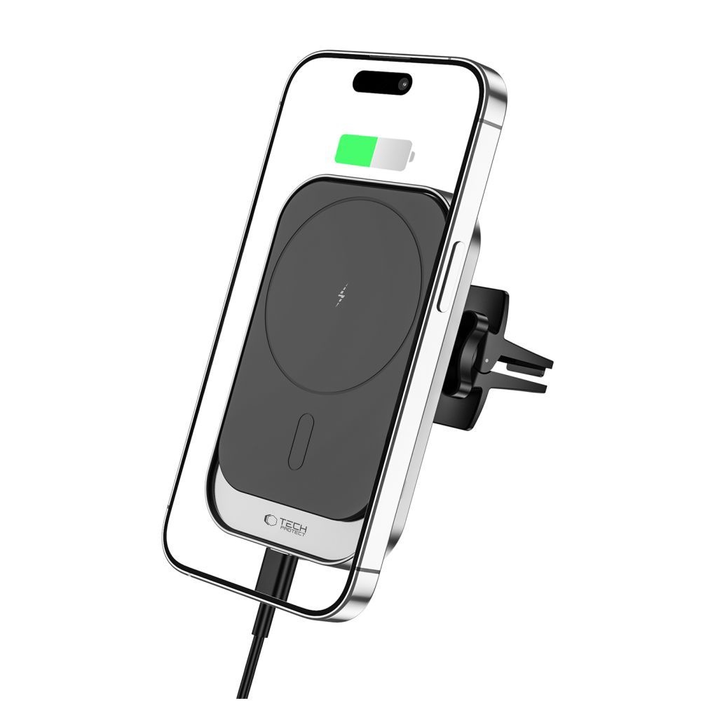 Tech-Protect CW19 MagSafe držák do auta s bezdrátovým nabíjením do ventilace 15W - černý